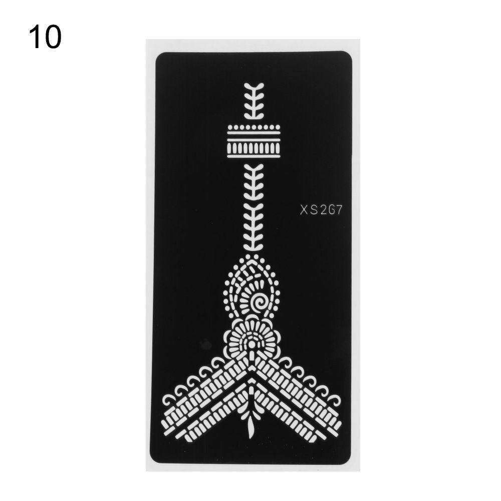 Ethnic Fashion India - Stiker Stencil Template Henna untuk Seni