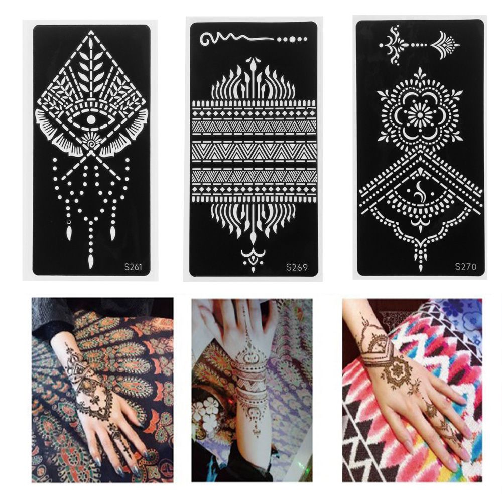 Stensil Henna Gaya India untuk - Ethnic Fashion India ulasan dan harga