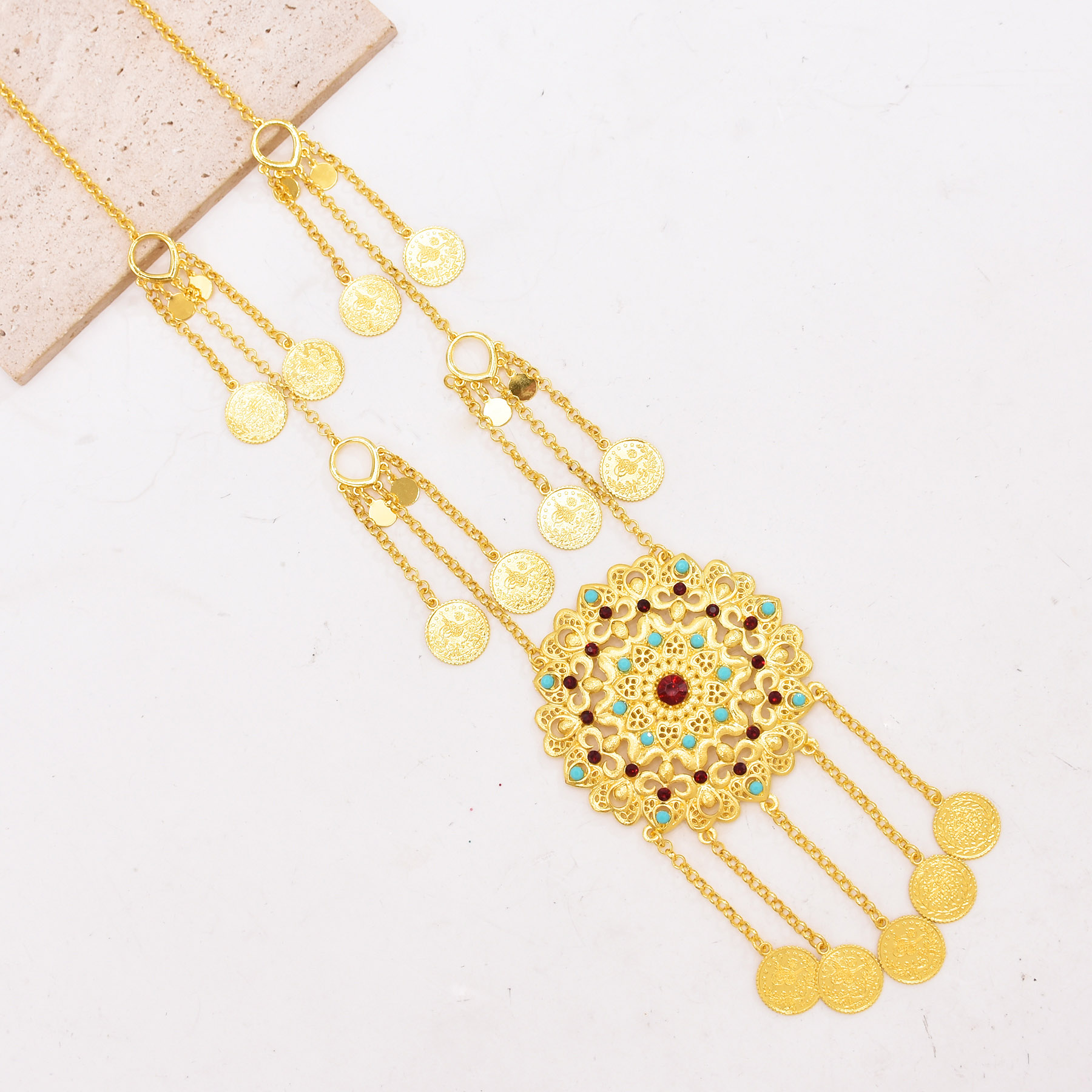 Kalung Rumbai Koin Berlapis Em - Ethnic Fashion Co In ulasan dan harga